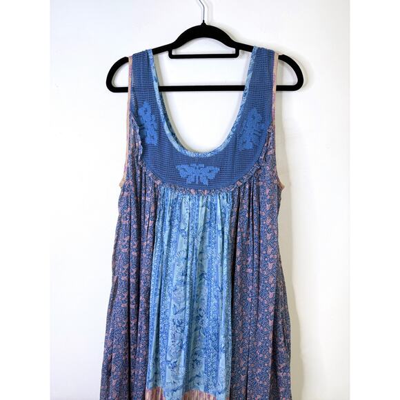 NWT Free People Size Small Lost Palms Maxi Dress Patchwork Print Boho $198 - Picture 5 of 6